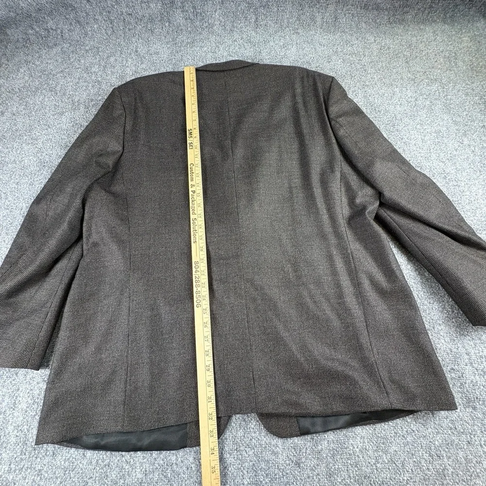 Vintage 90s Roberto Villini Collezione Blazer Men's 50R Brown Lambswool Tweed